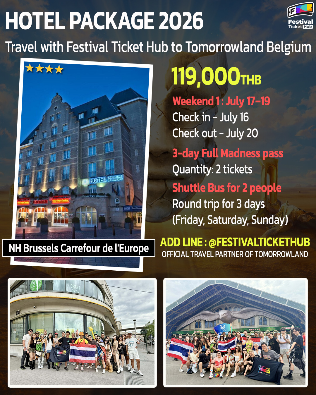 🇧🇪Tomorrowland Hotel Packages